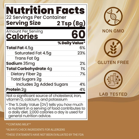 6 Immunity 6.35 Oz Mushroom Coffee Creamer, Caramel Creamer, Probiotics, MCT Powder and Mushrooms | Lion's Mane, Turkey