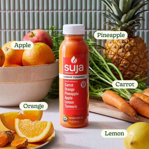 12 oz Suja Organic Carrot Turmeric Cold Pressed Juice Drink, fl Bottle