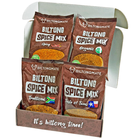 BiltongMate All Natural Biltong Spice - Sampler Gift Pack (4 x 6 oz)
