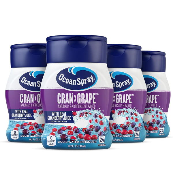 Ocean Spray Liquid Water Enhancer, Cran-Grape, Zero Sugar with Real Cranberry Juice