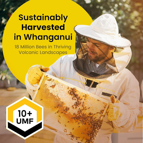 261+ 10+ 8.8oz Yobees Honey Raw and unpasteurized New Zealand Manuka Honey Organic | MGO / Certified UMF |