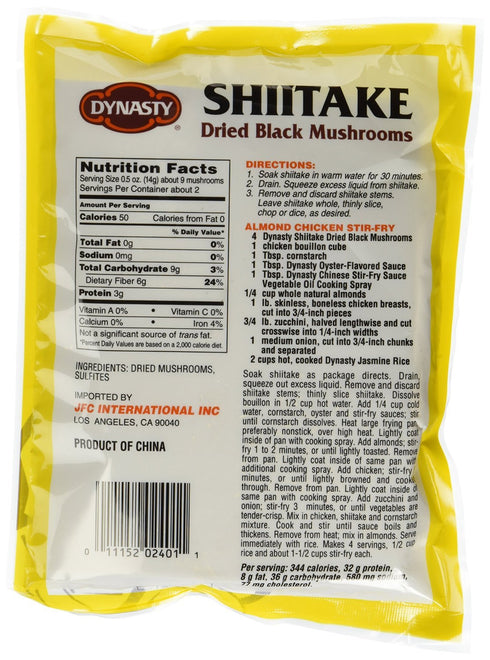 1oz (2 Pack) Dynasty Whole Shiitake Mushrooms
