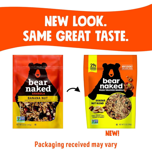 4.5lb (6 Count) Bear Naked, Granola, Banana Nut, Vegetarian and Non-GMO Project Verified, Case