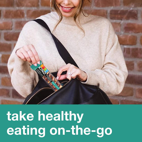 5g 12 Count KIND Nut Bars, Dark Chocolate Mint, Healthy Snacks, Gluten Free, Low Sugar, Protein