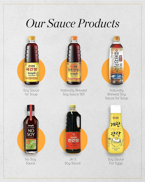 Sempio Soy Sauce Jin S 29.1 Fl Oz - Authentic Korean Flavor, Kosher, Non-GMO, Hearty Savory Cuisine