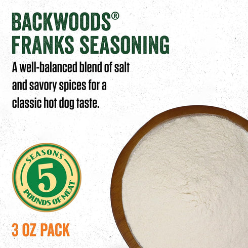 Packet, LEM Backwoods Cured Sausage Seasoning with Cure Franks
