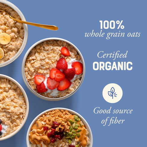 32oz (Pack 4) Bob's Red Mill Organic Extra Thick Rolled Oats, of - Non GMO, Whole Grain, Vegan, Kosher