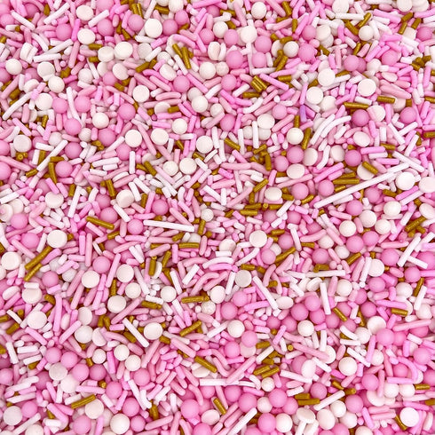Manvscakes Pink Sprinkles - Gluten Free Cake Sprinkles for Valentines, Cookies, Chocolate, Fondant, Ice Cream Decoration