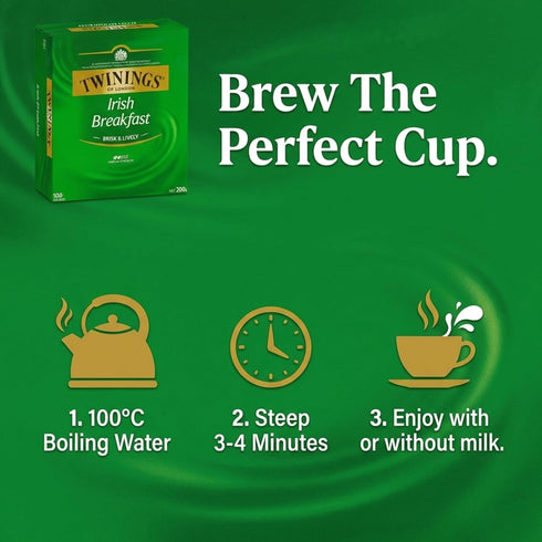 100 Pack Twinings Irish Breakfast Classics Teabags