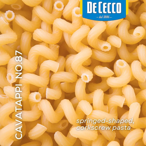 87 16 Oz (Pack 12), De Cecco Cavatappi No. Pasta, of Authentic, Slow Dried, Made with Durum Wheat, Versatile Pasta