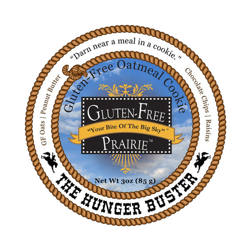 3 (Pack 12) Gluten-Free Prairie Hunger Buster Cookie, Certified Gluten Free Purity Protocol, Ounces