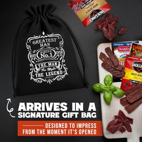 Pack Beef Jerky Gift Baskets For Men - Dad Gifts, Birthday Gifts For Men | Beef Jerky Variety