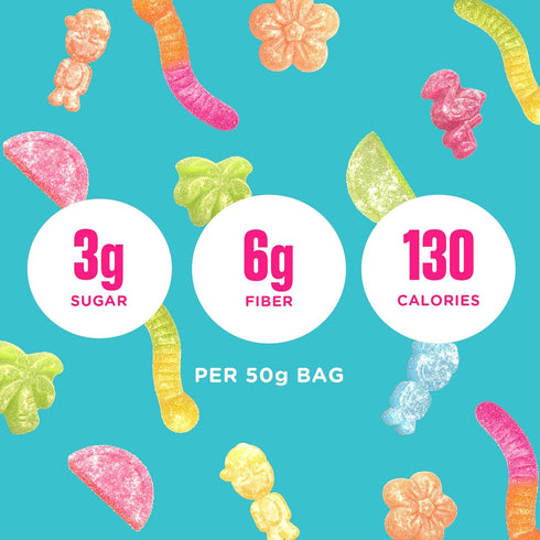Pack, Gummies, 50g 8 Pack SmartSweets Sour Variety Gluten Free Healthy Snacks for Adults & Kids, Fun Chewy Candy, Low