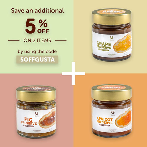 2 8.82oz Gusta Apricot Jam Preserve - Made in Italy Fruit Preserve & Jam - Only Ingredients - Perfect Apricot Jam