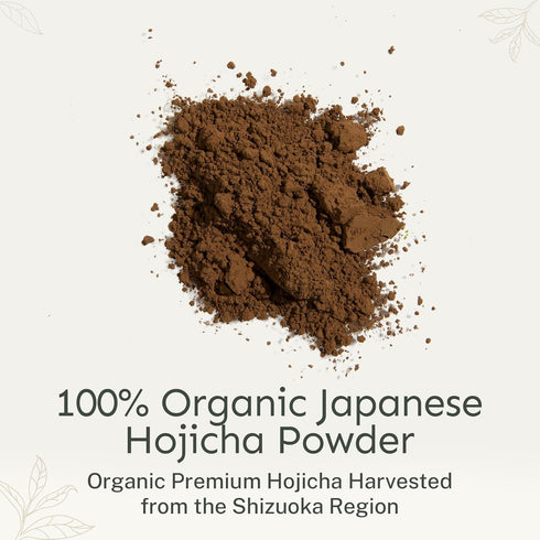 30 Packets Yu Tea Organic Hojicha Green Tea Powder, Instant | Rich in Antioxidants & EGCG | Pure Japanese Roasted Green