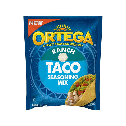 Ortega Seasoning Mix, Ranch Taco Seasoning, 1 Ounce (Pack of 12)
