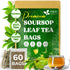 FreshDrinkUS, 60 Premium - The Top Soursop Graviola Leaf Tea Bags, 100%