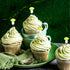 LcingTify 30 Summer PCS Mushroom Cupcake Toppers Green Foam Mushroom Cupcake Picks Mini Mushroom Theme Birthday Party