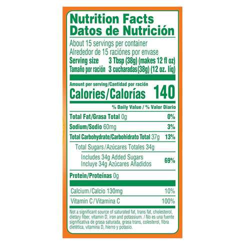 1 Count 20 oz Tang Orange Sweetened Powdered Drink Mix Canister