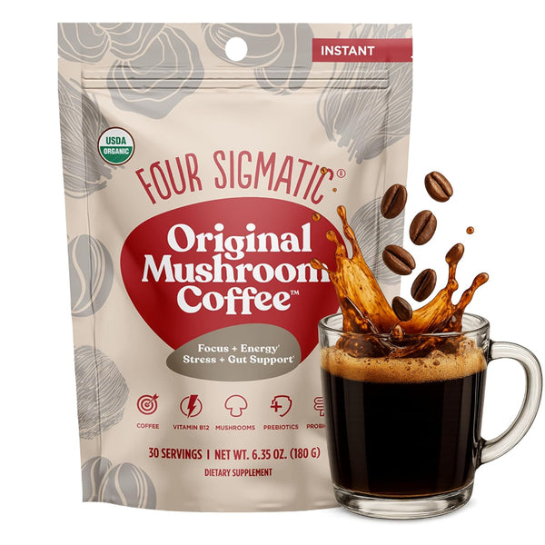 Four Sigmatic Original Mushroom Coffee | High Dose Lion's Mane, Chaga, Turkey