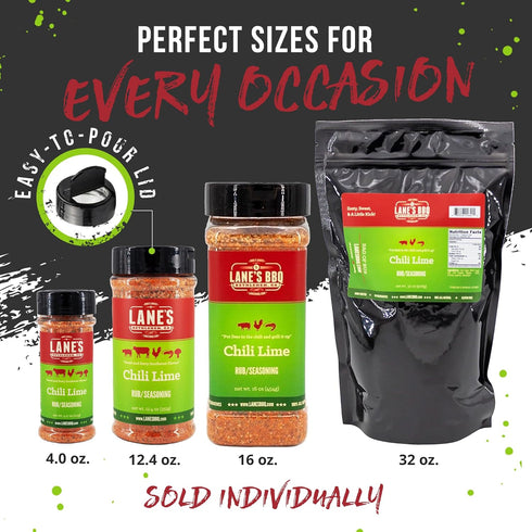 2 lb Lane's Chili Lime Seasoning, All-Natural Chili Lime Seasoning for Pork, Chicken, & Soup, No MSG, Salt Spices