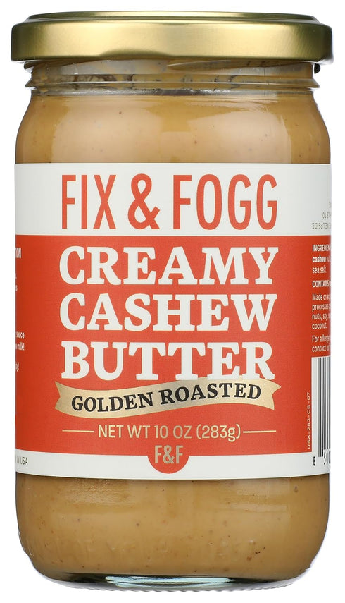 Fix & Fogg Creamy Cashew Butter - Natural Cashew Spread, No Added