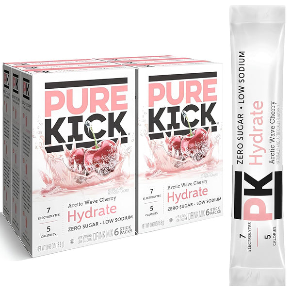 Pure Kick Hydration Drink Mix Singles to Go Pack of 6 Arctic