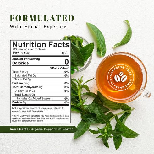Oxify 16 oz (16 oz, Organic Peppermint Leaves Herbal Loose Tea- Peppermint)