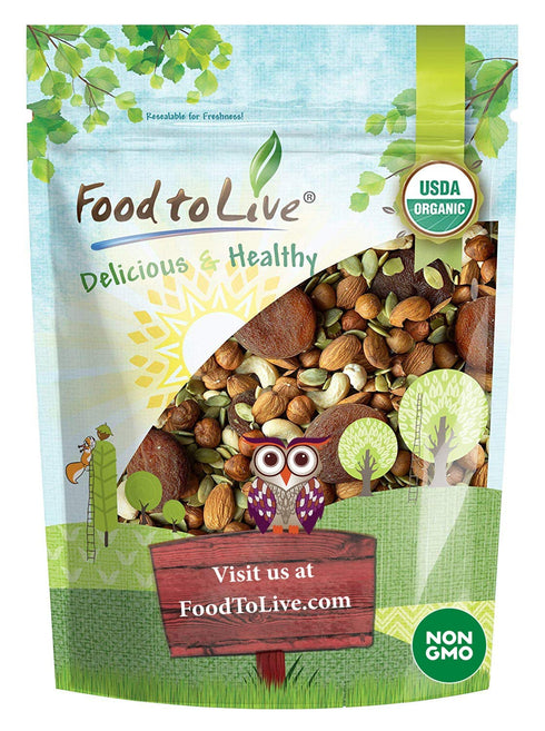 Food to Live Organic Active Life Trail Mix, 1 Pound Raw and
