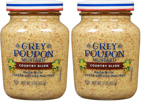 Grey Poupon Country Dijon Mustard (8 oz Jar) (Pack of 2)