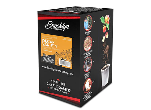 Pack 2.0 40 Count, Brooklyn Beans Coffee Pods, Assorted Decaf Variety - Compatible with Keurig K Cup Brewers Including