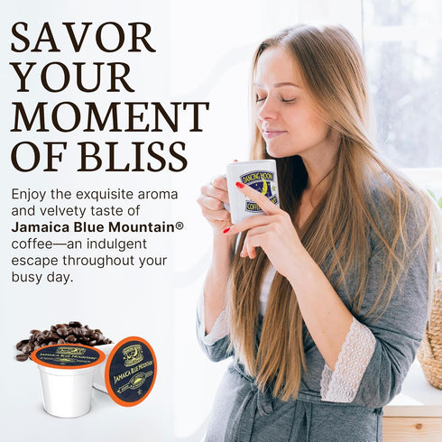 100% 12 Dancing Moon Coffee Pods - Jamaica Blue Mountain Medium Roast - K-Cup Compatible Keurig Coffee Pods