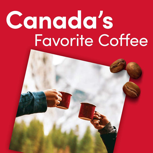 100% 12 (Pack 6) Tim Hortons Original Blend, Medium Roast Ground Coffee, Perfectly Balanced, Always Smooth, Made