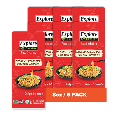 Explore Cuisine Organic Brown Rice Pad Thai Noodles - 8 oz, Pack