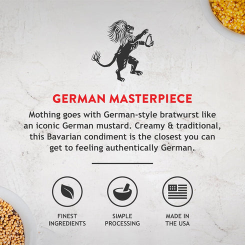 12 Oz, Pack 6 Koops' Dusseldorf Mustard German-Style Bratwurst Mustard, Gluten-Free, Kosher, Made in USA, From Quality