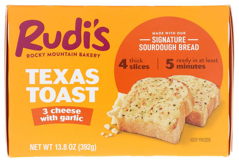 Rudis 3 13.8 OZ BAKERY Cheese with Garlic Texas Toast