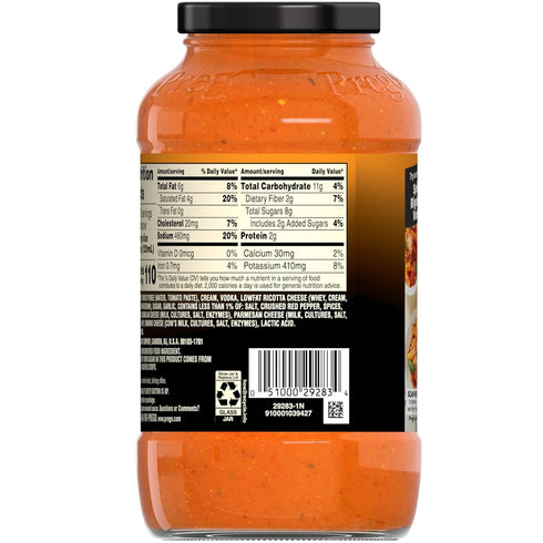 23.75 oz (6 Pack) Prego Spicy Vodka Pasta Sauce, Jar