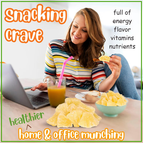 5 Lbs Delicious Dried Pineapple Chunks by It's Delish - Bulk Bag | Lightly Sweetened Candied Fruit, Low Sugar, Vegan
