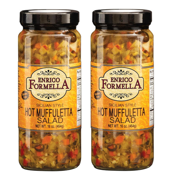Enrico Formella Hot Muffuletta Salad - Gluten Free Italian Olive Mix -