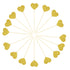 Ercadio Gold Glitter Heart Cupcake Toppers, Sweet Love Theme Cupcake Picks, 40 PCS