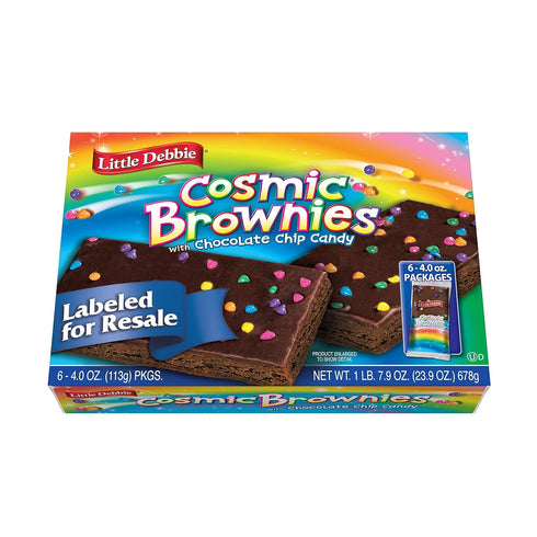 Little Debbie Cosmic Brownie Single-Serve Caddie, Chocolate, 4 Ounce (Pack of 6)