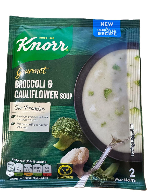 Knorr Gourmet Broccoli & Cauliflower Soup Mix, 51g (1.79oz), Pack of 3,