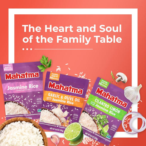 90 8.8 Pack 6 Mahatma Ready to Heat Cilantro LimnFlavored Jasmine Rice, Precooked Rice, Microwaveable in Seconds