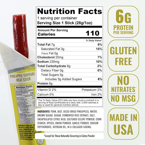 Pack, Pack (5 Pack) Slate Belt Smokehouse Meat Sticks Individually Wrapped- Meat Sticks Variety Gluten-Free, MSG-Free