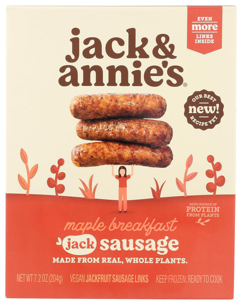 Jack & Annie's, Sausage Links Plant Based Maple Breakfast, 7.8 Ounce