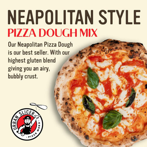 13.4 oz. 2 Urban Slicer Pizza Worx, Make-At-Home Pizza Dough Mix, Neapolitan-Style, Classic Artisan Crust, Bag, Makes
