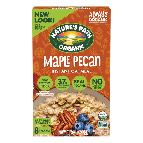 Nature's Path Organic Maple Nut Instant Oatmeal, 14 oz (Pack of 6),