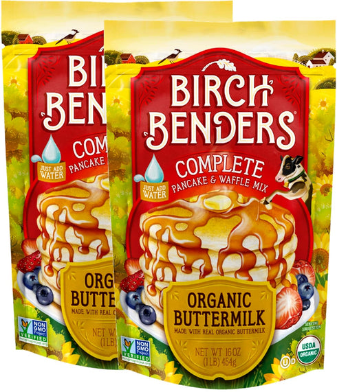 Birch Benders Organic Buttermilk Pancake and Waffle Mix, 16 oz (Pack of