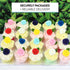12 Count Global Sugar Art Edible Kosher Royal Icing Deep Violet Medium Roses for Cake and Cupcake Decorating by Chef