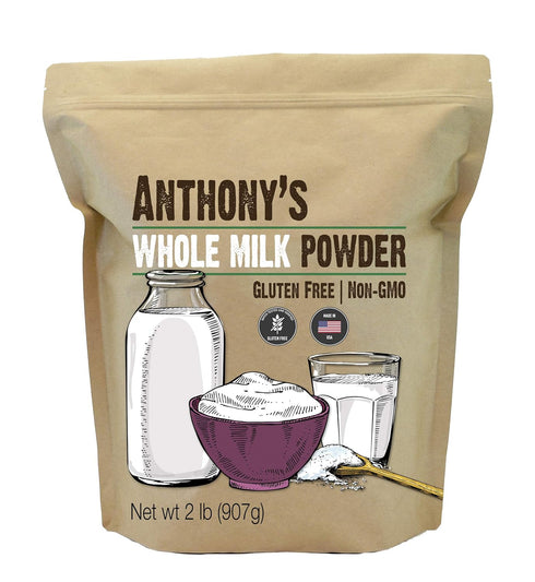 Anthony's Whole Milk Powder, 2 lb, Gluten Free, Non GMO, Made in